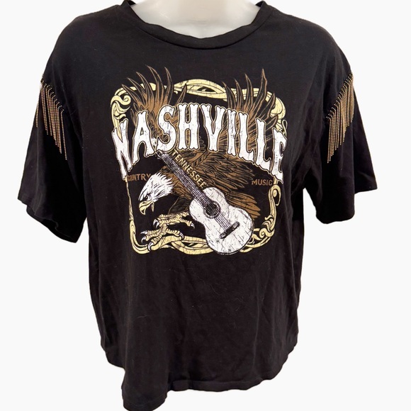 Organic Generation | 100% Cotton Nashville Tshirt- Chain Fringe- Country Western - Picture 2 of 10